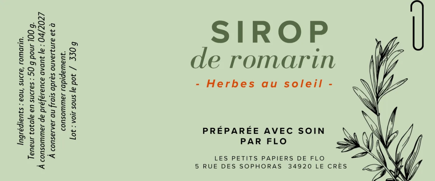 Sirop de  romarin