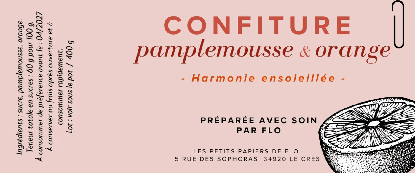 Confiture de Pamplemousse Orange